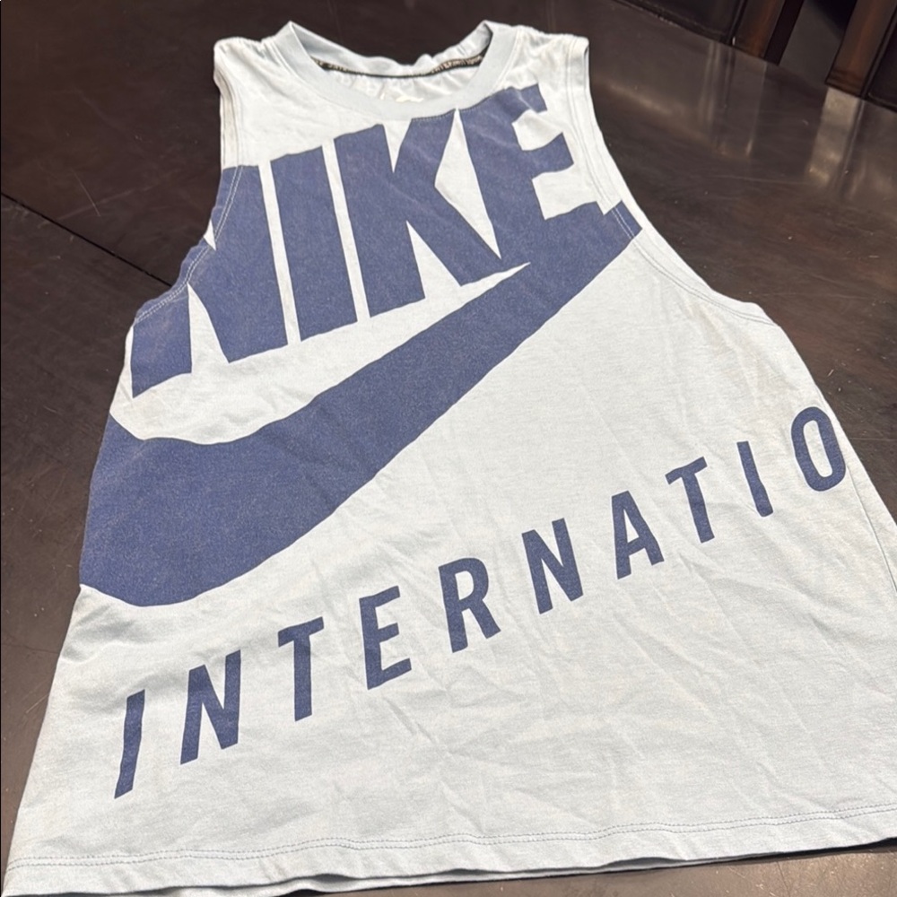 Nike Blue Graphic Tank Top